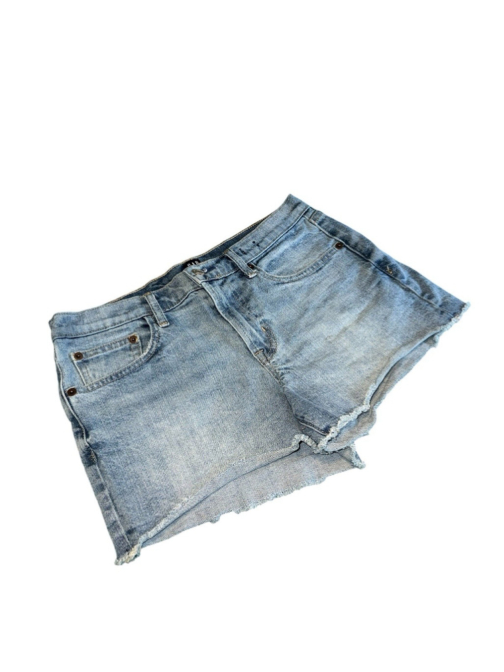 GAP Denim Light Wash Raw Hem Jean Shorts Women’s Size 28 Distressed Casual